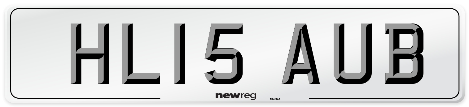 HL15 AUB Number Plate from New Reg